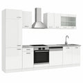 Vicco R-Line Cocina Modular, Blanco Brillo, 300 cm, Personalizable y Expandible