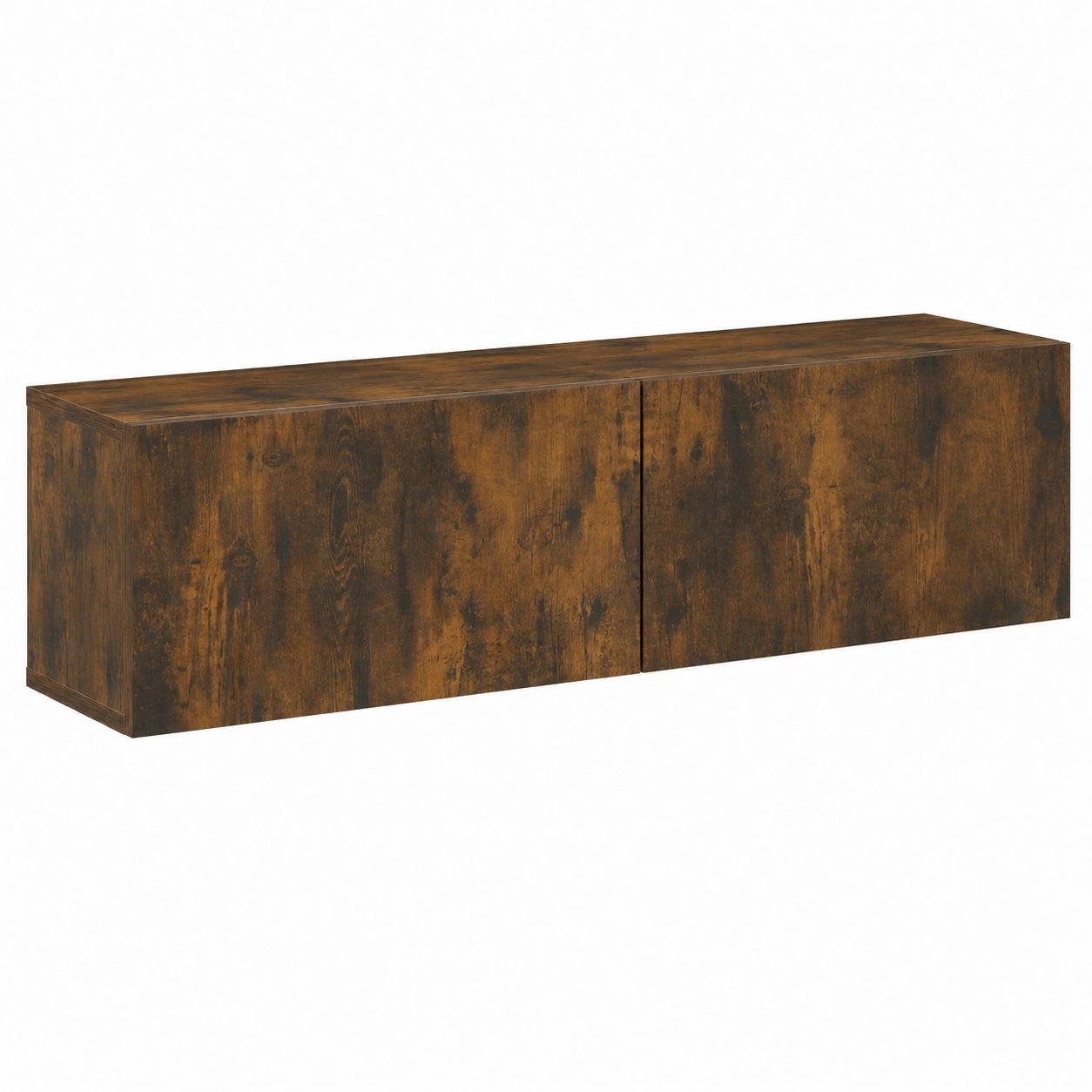Mueble de TV Colgante de Contrachapado de Roble Ahumado 120x30x30 cm para Sala y Dormitorio