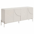 Aparador Zelinaro de MDF Beige 180x40x75cm
