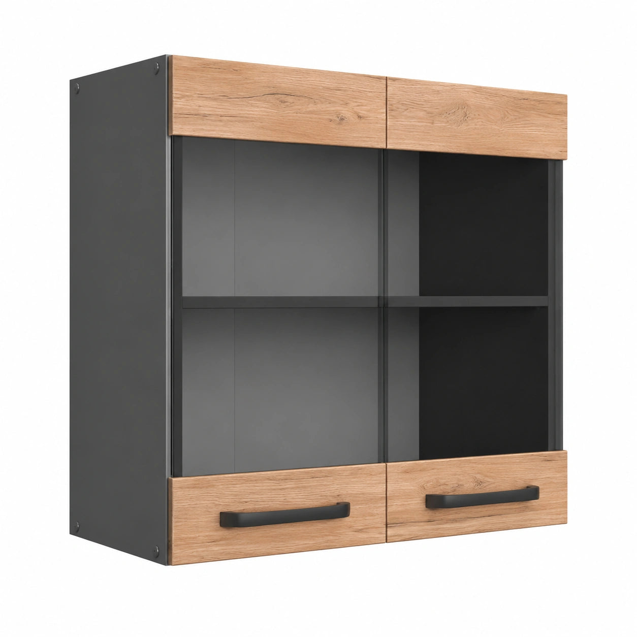 Vicco Armario de Cocina Modular R-Line con Puerta de Vidrio, Roble Dorado, 60 cm