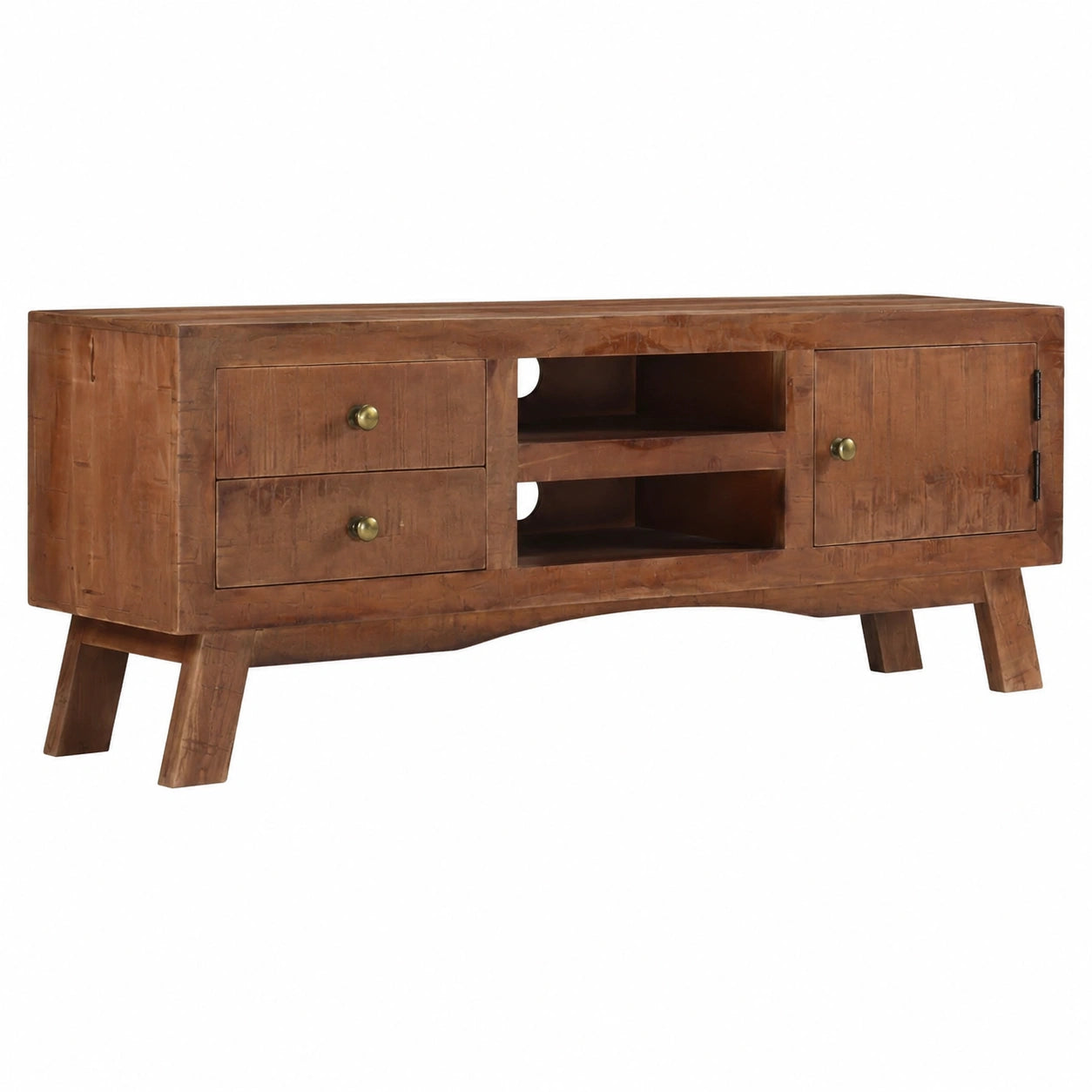Mueble de TV de Madera de Mango 110x30x40 cm para Sala de Estar