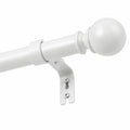 Barra de Cortina Extensible para Hogar, Decorativa con Soportes, Blanco, Ajustable 70-143 cm, Ideal para Salón, Dormitorio y Oficina