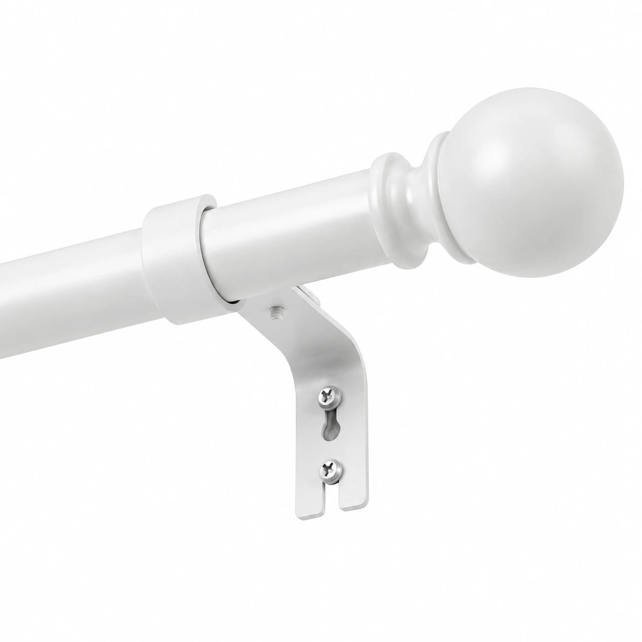 Barra de Cortina Extensible para Hogar, Decorativa con Soportes, Blanco, Ajustable 70-143 cm, Ideal para Salón, Dormitorio y Oficina