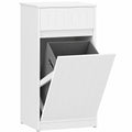 Armario de Baño Multifuncional con Cesta para Ropa, Blanco 40x90x38 cm - Ideal para Espacios Reducidos