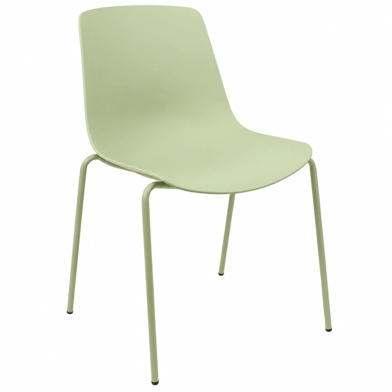 Conjunto de Sillas de Comedor de Diseño Moderno en Polipropileno y Metal - Disponibles en Packs de 1, 2 y 4 - Color Negro y Verde