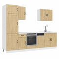 Conjunto de Cocina Lucca 7 Piezas Roble Sonoma con Almacenamiento Amplio