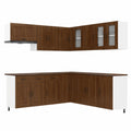 Conjunto de Cocina Kalmar 11 Piezas Roble Marrón, Espacioso y Ajustable