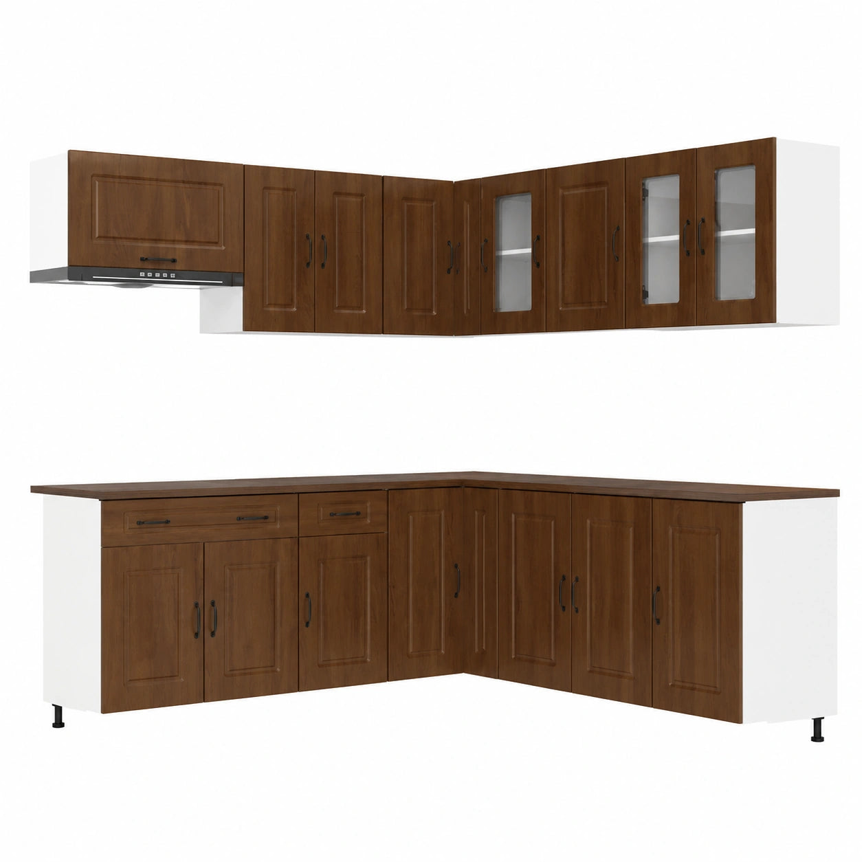 Conjunto de Cocina Kalmar 11 Piezas Roble Marrón, Espacioso y Ajustable