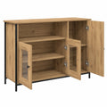 Aparador Moderno en Roble 100x35x75 cm, Almacenamiento Elegante y Funcional