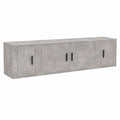 Conjunto de Muebles para TV de 3 Piezas en Gris Hormigón