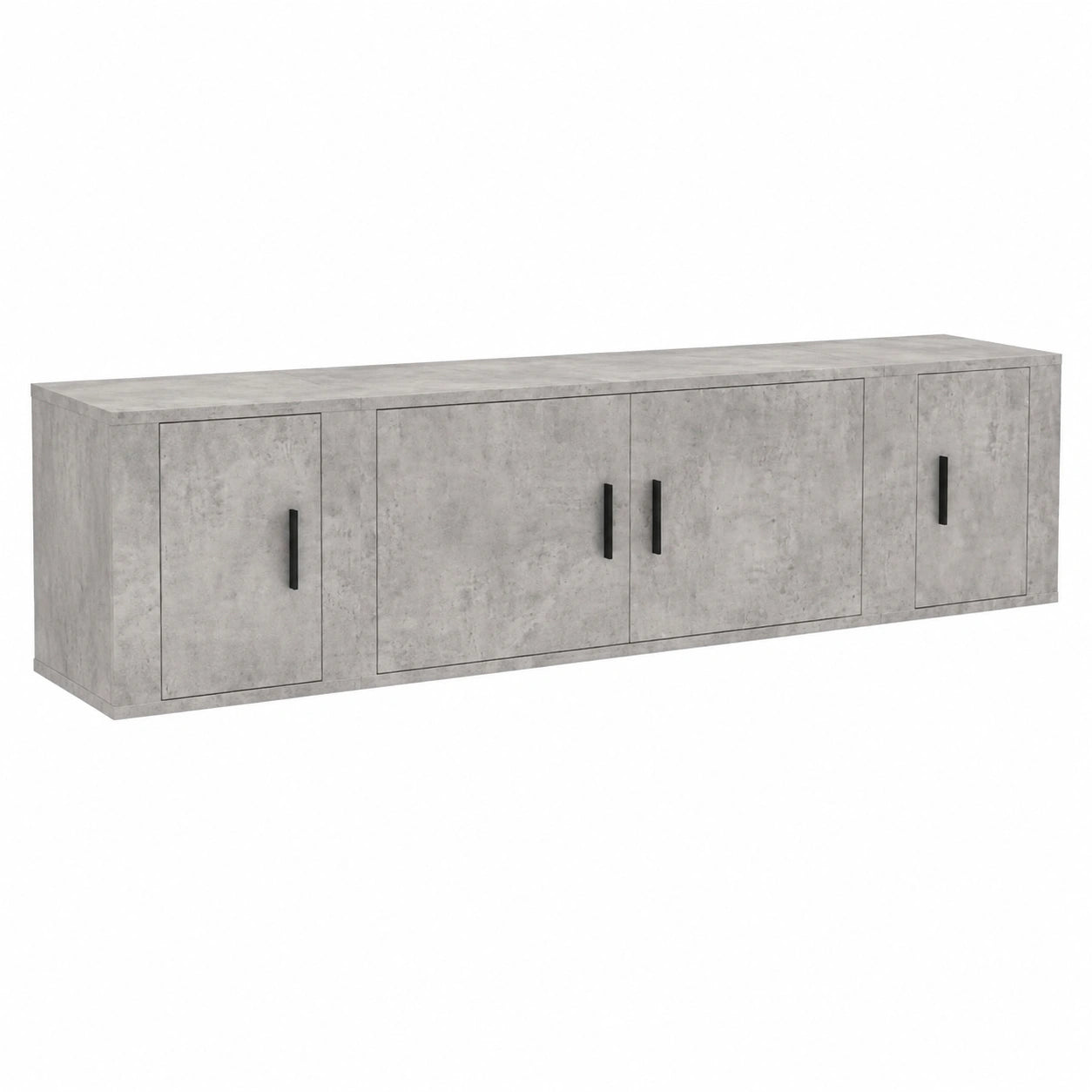 Conjunto de Muebles para TV de 3 Piezas en Gris Hormigón