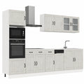 Conjunto de Cocina Modular 7 Piezas IKAYAA, Armarios Kalmar Gris Hormigón