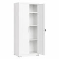 Armario Metálico Blanco con Estantes Ajustables y Cerradura, 40x60x180 cm, SONGMICS