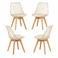 Pack de 4 Sillas de Comedor Mima Beige - Elegantes y Confortables