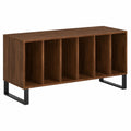 Estantería para Discos de Madera de Roble 100x38x48 cm
