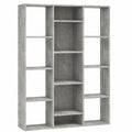 Estantería de Madera Gris para Decoración de Interiores 100x24x140cm