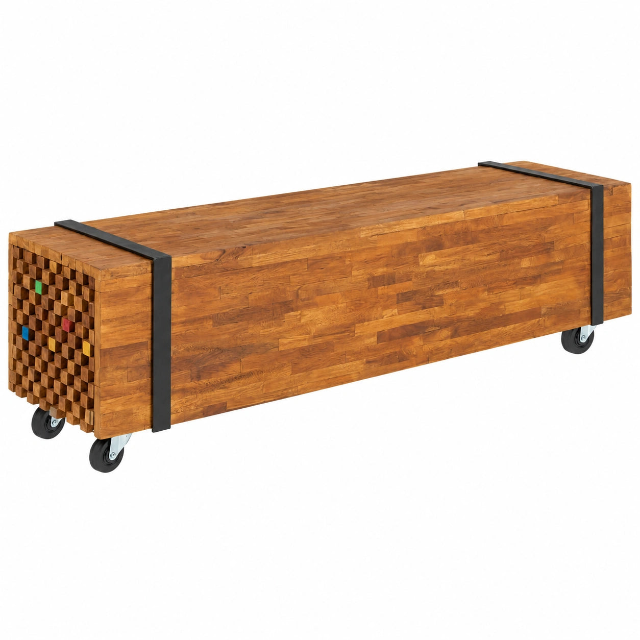 Mueble para TV de Madera de Teca Maciza 110x30x32,5 cm