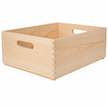 Caja de Madera Decorativa Grande con Asas para Almacenaje 40x30x14 cm