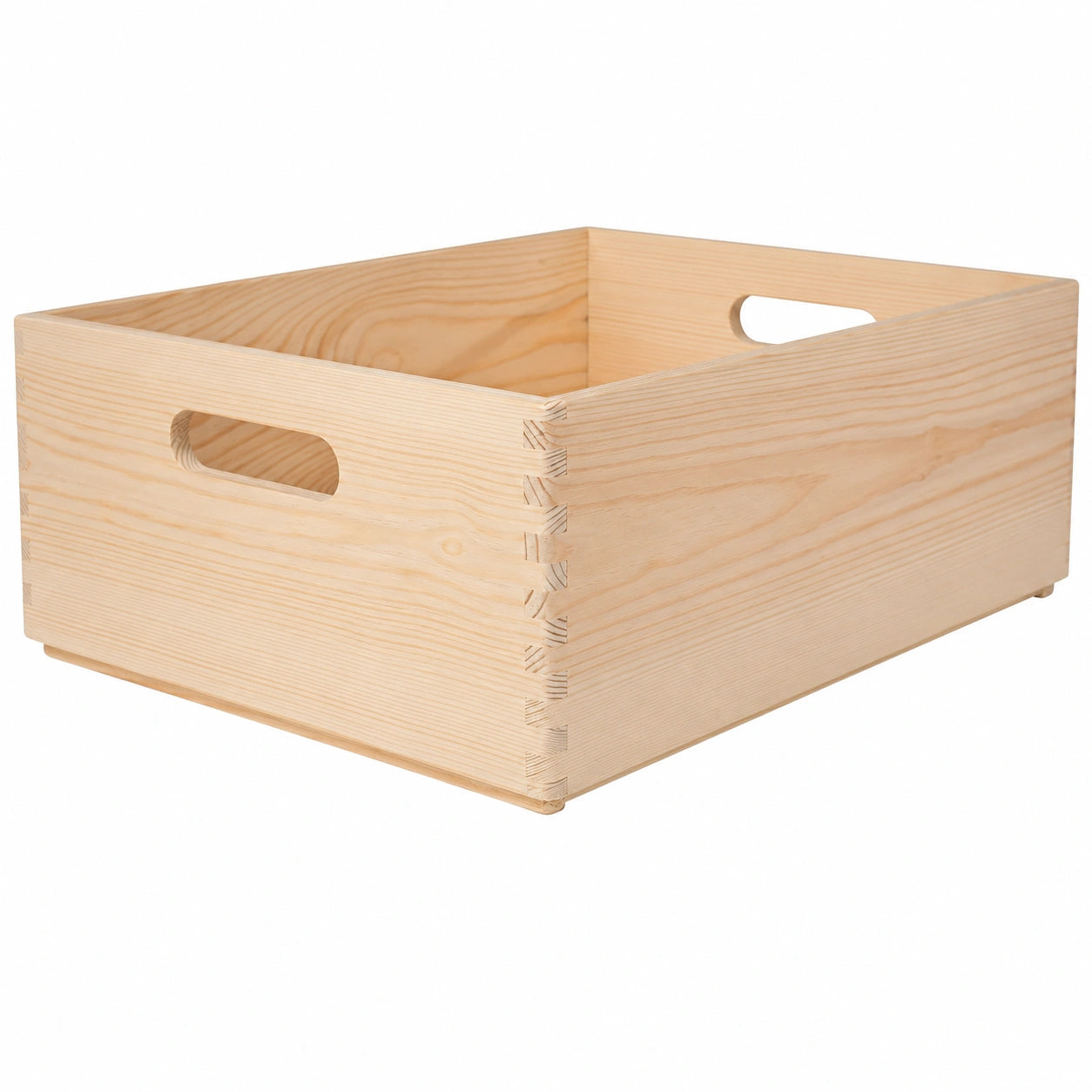 Caja de Madera Decorativa Grande con Asas para Almacenaje 40x30x14 cm