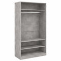 Armario de Almacenamiento Elegante Gris para Ropa y Accesorios 100x50x200 cm