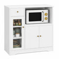 Mueble de Cocina Blanco con Almacenamiento y Estantes para Microondas