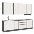 Conjunto de Muebles de Cocina Blanca Lexi 260 cm sin Encimera