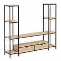 Mueble de TV Detroit de 164 cm con Estantes, Estilo Industrial