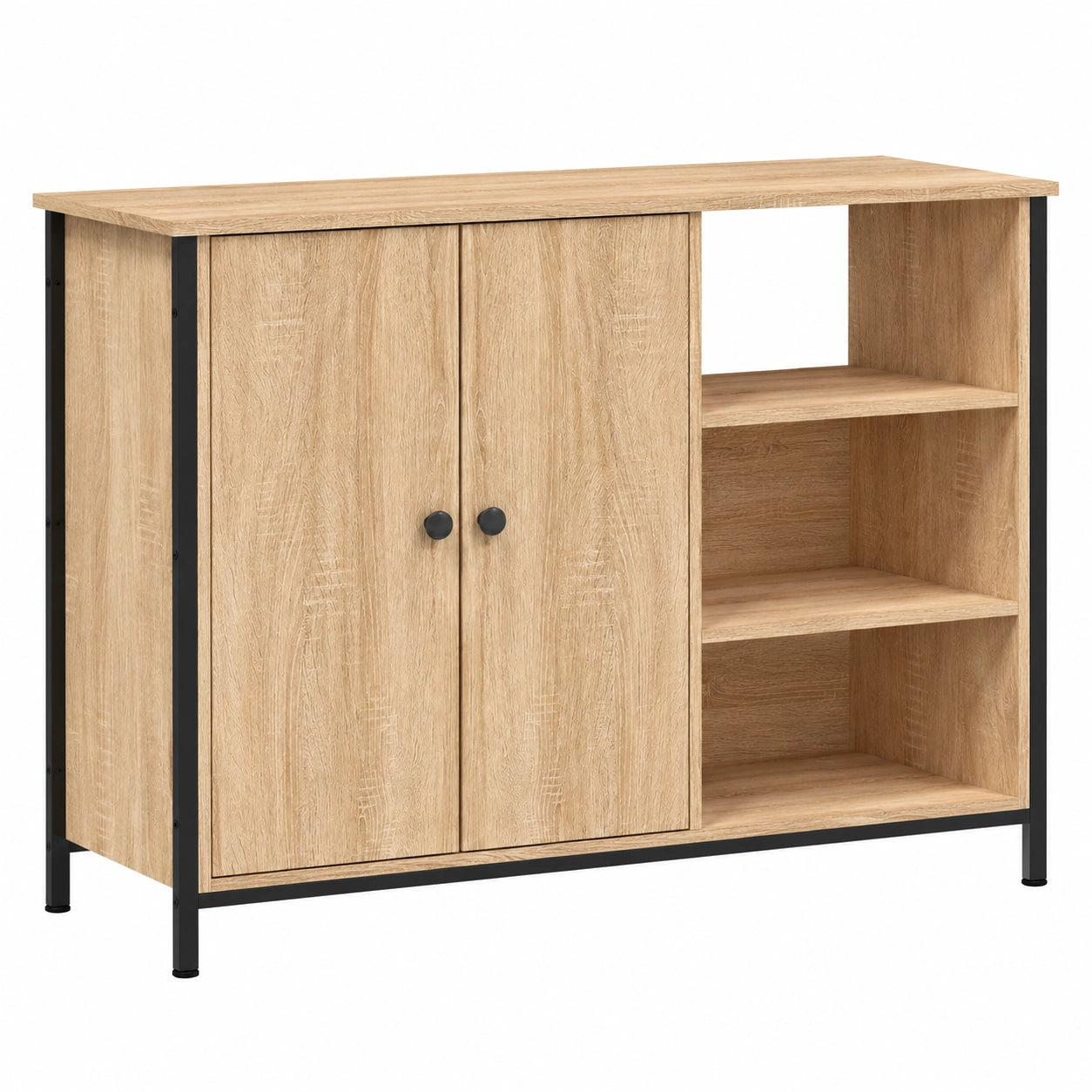 Aparador de Madera de Ingeniería en Roble Sonoma 100x33x75 cm