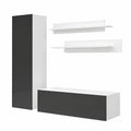Conjunto de Muebles de Salón Luke 1C, Modular Moderno en Blanco y Negro