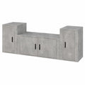 Conjunto de Muebles de TV de Madera Gris para Salón